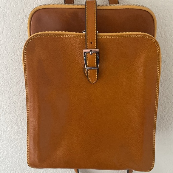 TimeResistance  Women’s Convertible Leather Backpack Shoulder Bag.Made in Italy main image 9